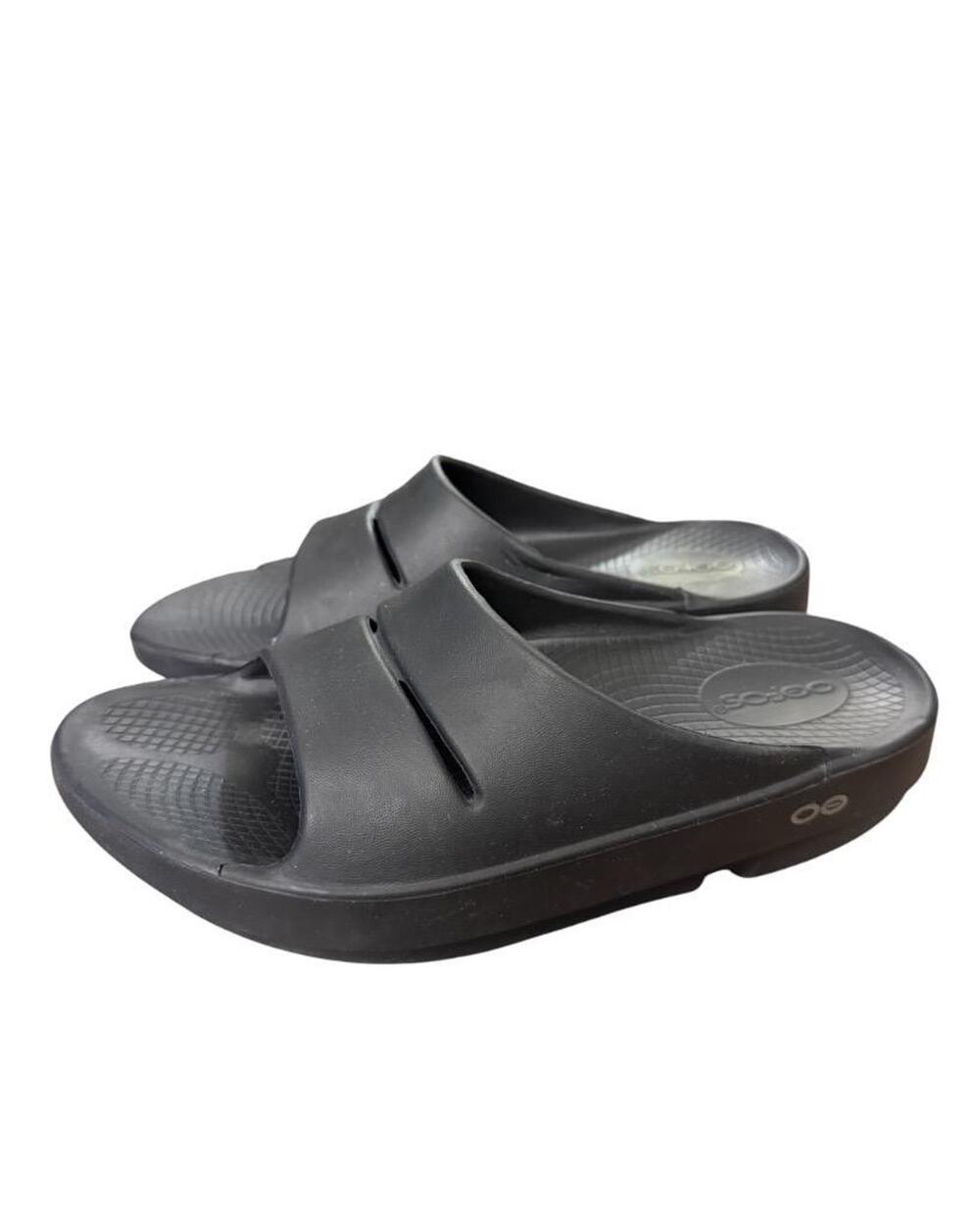 Oofos Ooahh Recovery Slide Black Women size 7